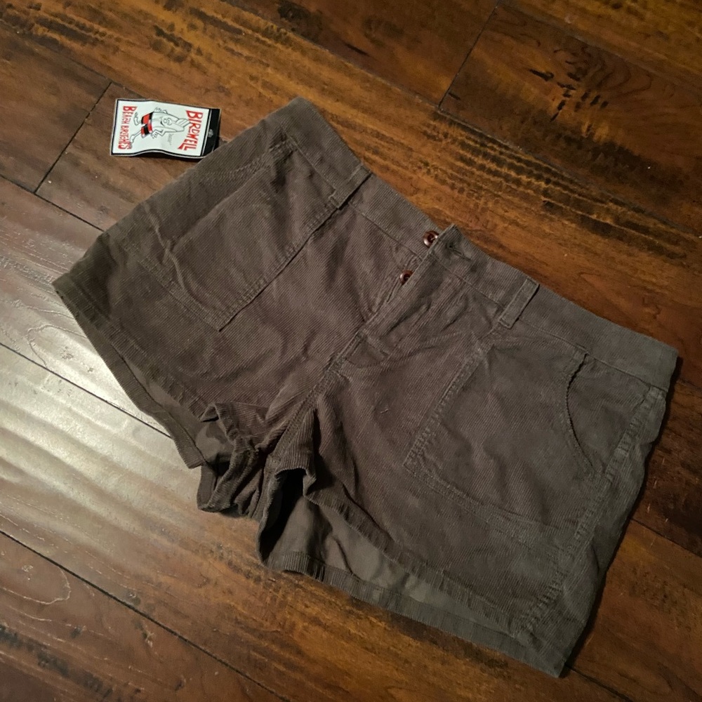 Birdwell Green Cargo Shorts Cotton Blend Casual